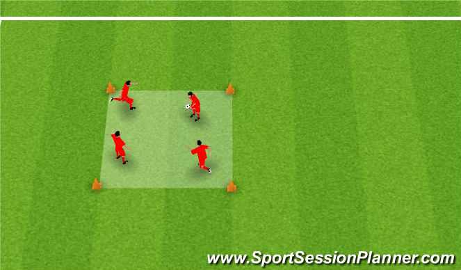 Football/Soccer Session Plan Drill (Colour): The Box
