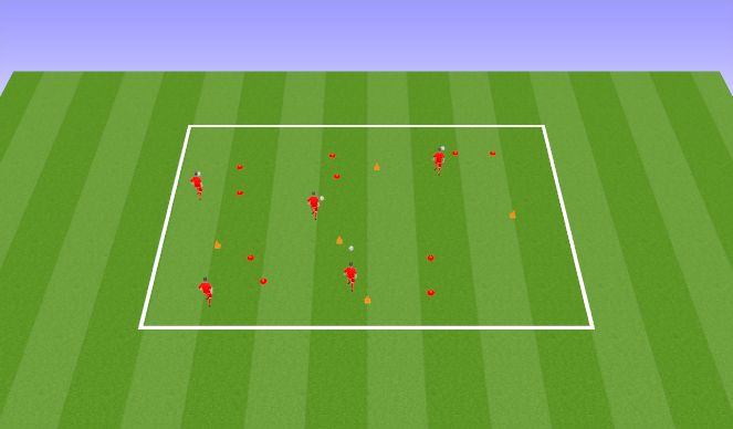 Football/Soccer Session Plan Drill (Colour): Warm Up