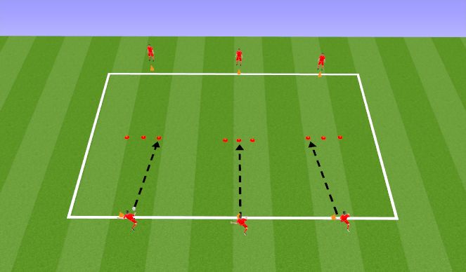 Football/Soccer Session Plan Drill (Colour): Passing game