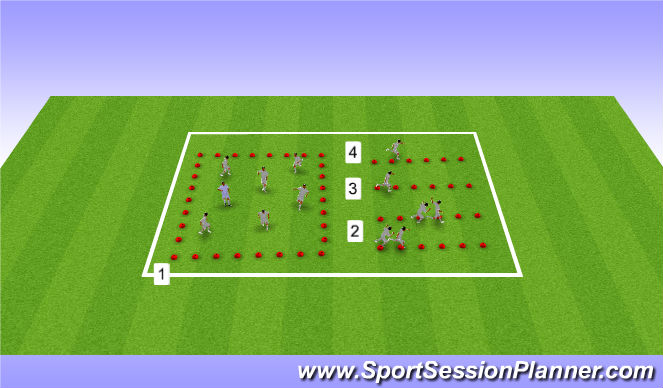 Football/Soccer Session Plan Drill (Colour): U15s / U16s, Week 22, Session 1, Speed