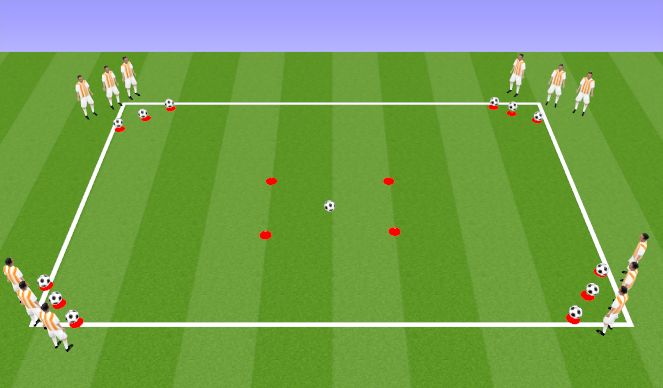 Football/Soccer Session Plan Drill (Colour): Battleship