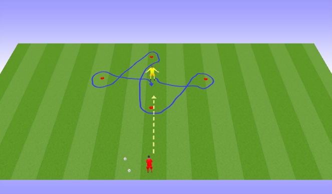 Football/Soccer Session Plan Drill (Colour): Flower