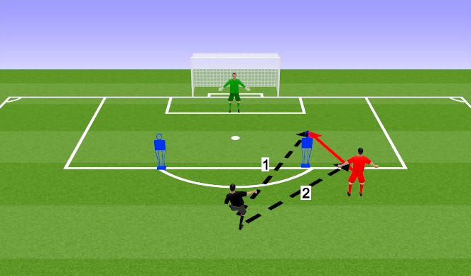 Football/Soccer Session Plan Drill (Colour): 1on1/SS