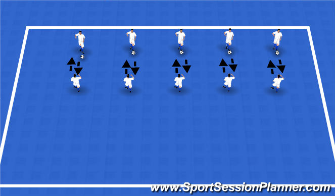 Futsal Session Plan Drill (Colour): Warm Up