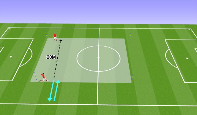 Football/Soccer Session Plan Drill (Colour): Passing and warmup