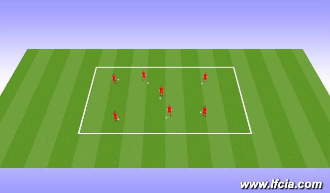 Football/Soccer Session Plan Drill (Colour): Ball mastery (technique 1)