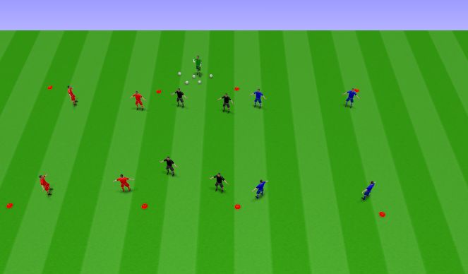 Football/Soccer Session Plan Drill (Colour): 3 line game