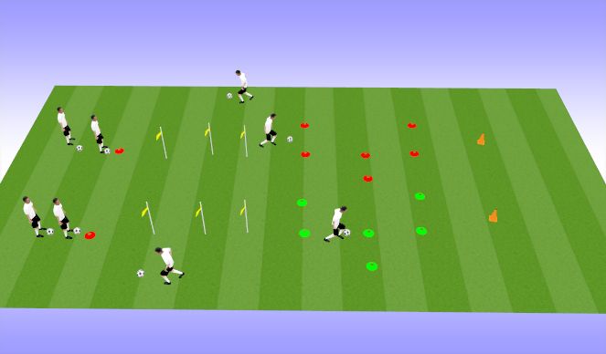 Football/Soccer Session Plan Drill (Colour): Obstacle Course