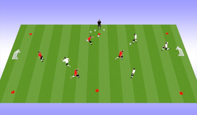 Football/Soccer Session Plan Drill (Colour): 4v4 Games