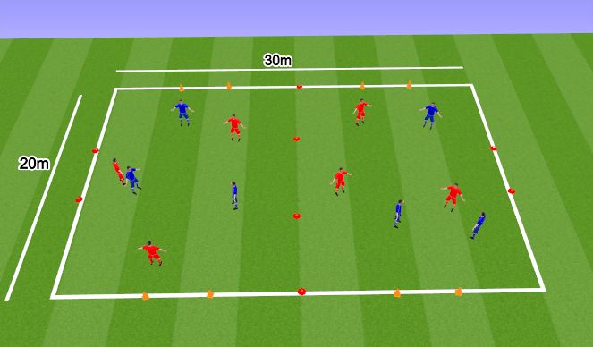 Football/Soccer Session Plan Drill (Colour): SSG