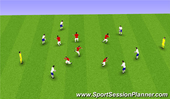 Football/Soccer Session Plan Drill (Colour): Warm Up