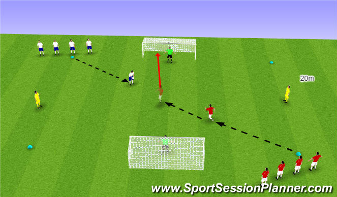 Football/Soccer Session Plan Drill (Colour): Main Part