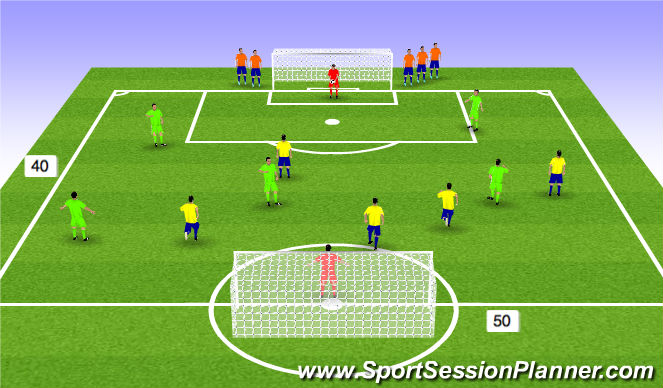 Football/Soccer Session Plan Drill (Colour): Expanded Sm Sided Game