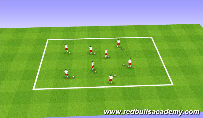 Football/Soccer Session Plan Drill (Colour): Warmup