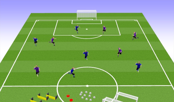 Football/Soccer Session Plan Drill (Colour): Screen 1: Warm up