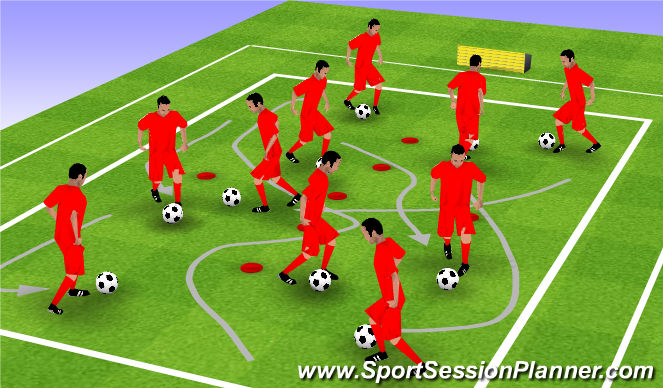 Football/Soccer Session Plan Drill (Colour): SMALL GROUP WORK