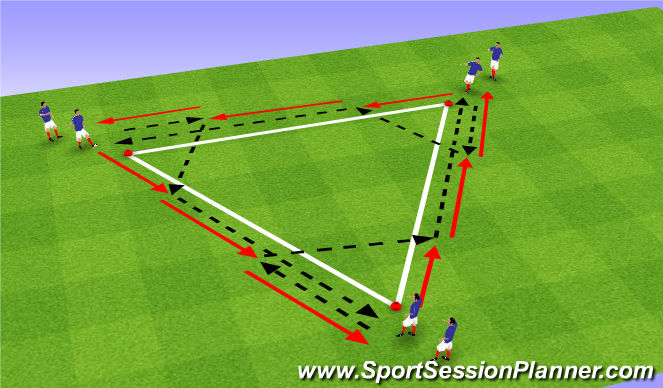 Football/Soccer Session Plan Drill (Colour): Warm Up