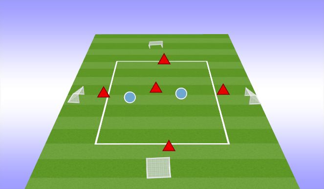 Football/Soccer Session Plan Drill (Colour): 5v2 w/ Transition