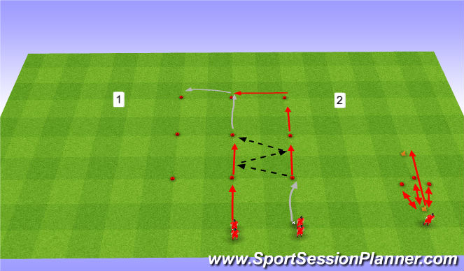 Football/Soccer Session Plan Drill (Colour): Rozgrzewka Drużynowa 4