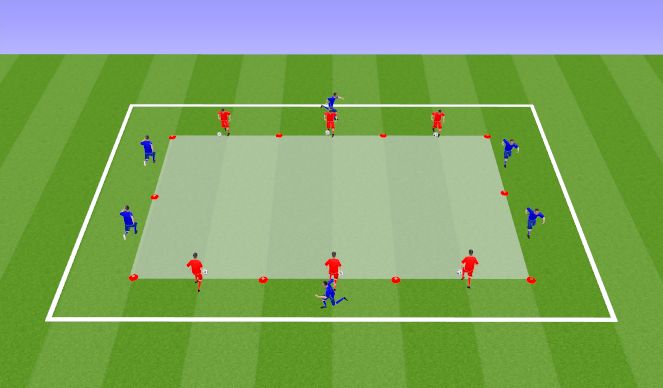 Football/Soccer Session Plan Drill (Colour): WARM UP