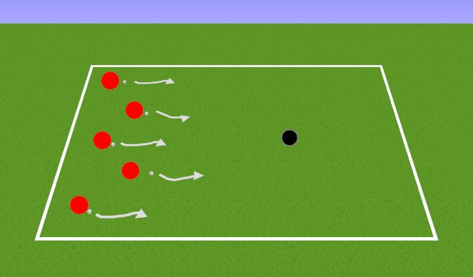 Football/Soccer Session Plan Drill (Colour): Red light, Green light