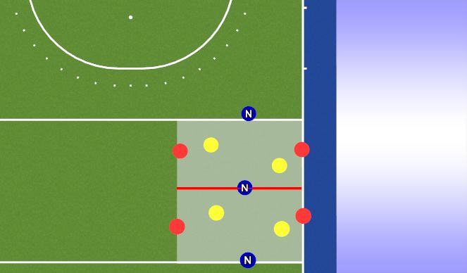 Hockey Session Plan Drill (Colour): Line Game