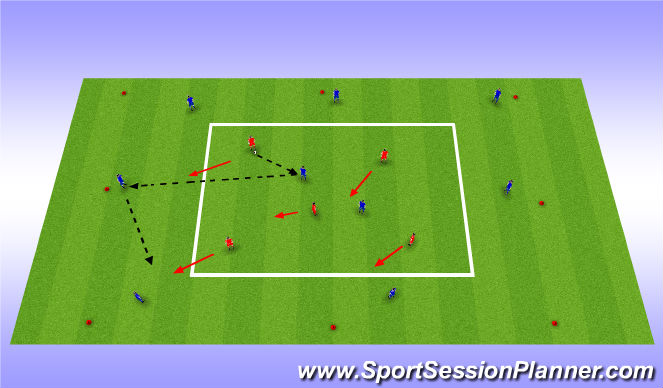 Football/Soccer Session Plan Drill (Colour): 5 vs 2 + 8