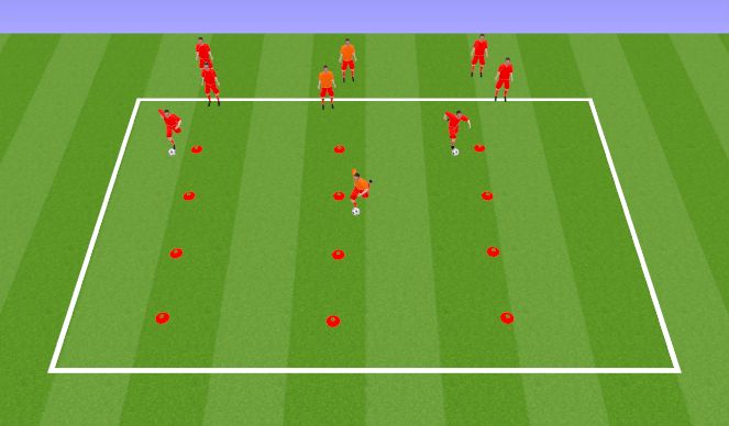 Football/Soccer Session Plan Drill (Colour): Warm Up 2