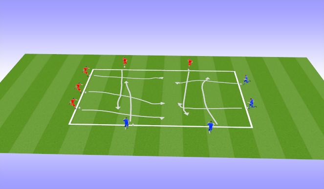 Football/Soccer Session Plan Drill (Colour): Warm Up 6