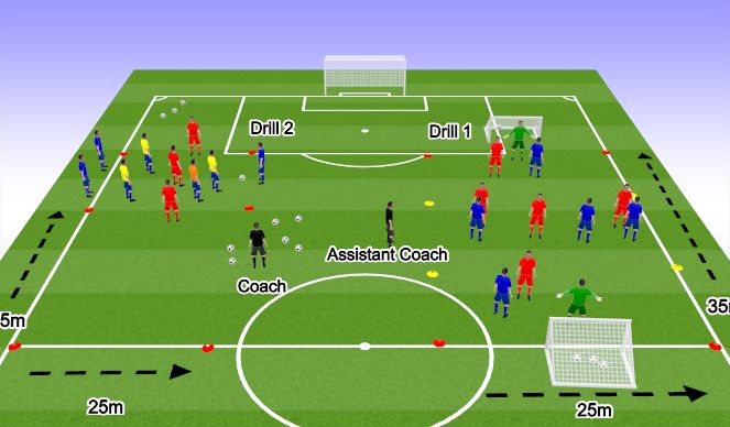 Football/Soccer Session Plan Drill (Colour): Skill Games