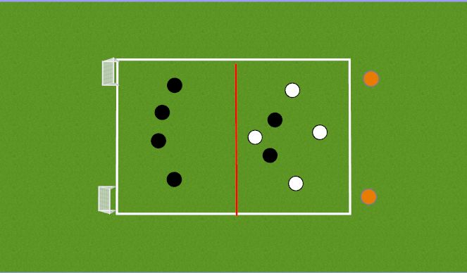 Football/Soccer Session Plan Drill (Colour): 6v4 to target player Press