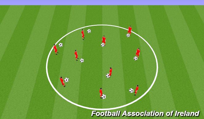 Football/Soccer Session Plan Drill (Colour): Ball control challenge