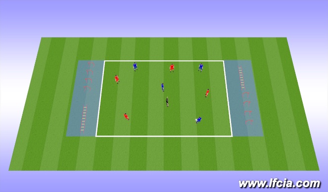 Football/Soccer Session Plan Drill (Colour): Warm up 