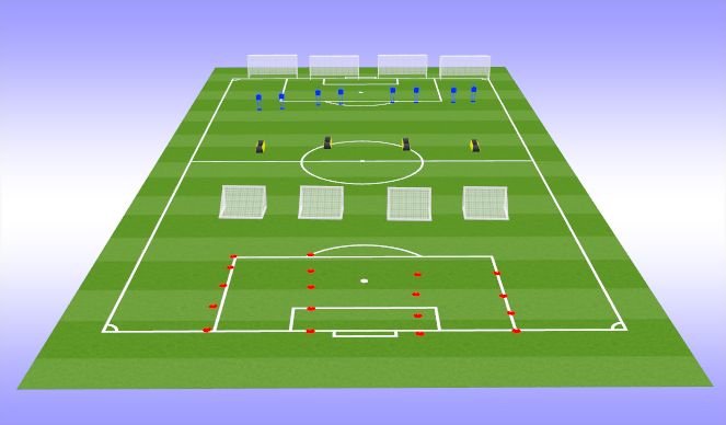 Football/Soccer Session Plan Drill (Colour): Skills Challenge