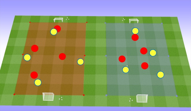 Football/Soccer Session Plan Drill (Colour): 4v4 Games