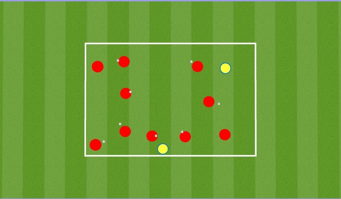 Football/Soccer Session Plan Drill (Colour): Ball Freeze Tag