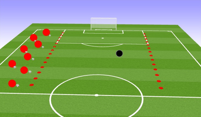 Football/Soccer Session Plan Drill (Colour): Pirates and Sharks