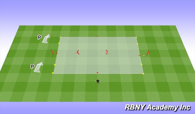 Football/Soccer Session Plan Drill (Colour): Main - 1v1s