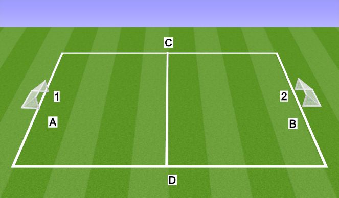 Football/Soccer Session Plan Drill (Colour): 1/4 field