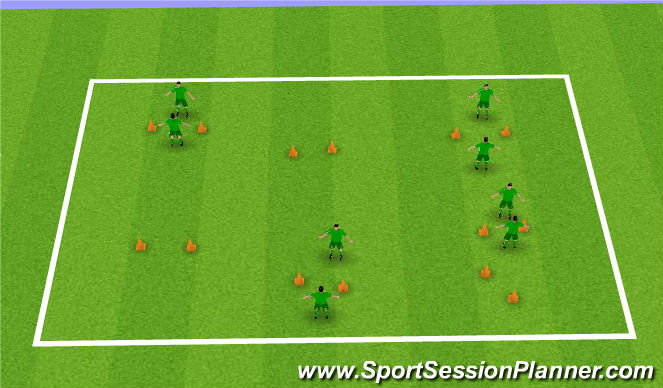 Football/Soccer Session Plan Drill (Colour): Warm Up