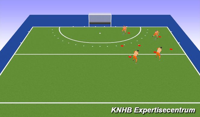 Hockey Session Plan Drill (Colour): Warming up Pionnen passes