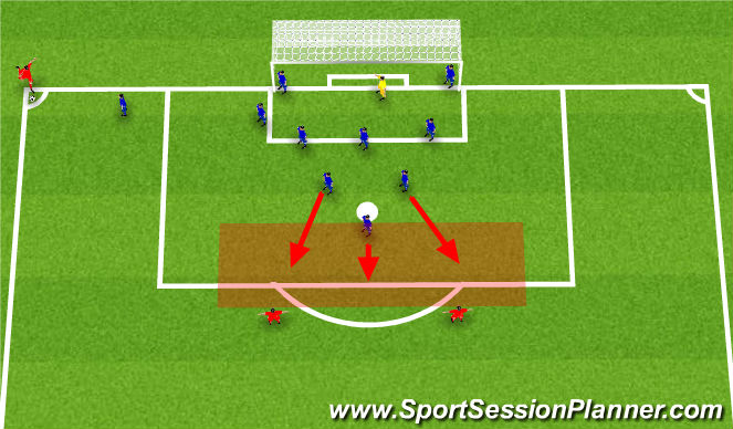 Football/Soccer Session Plan Drill (Colour): Weakness 1