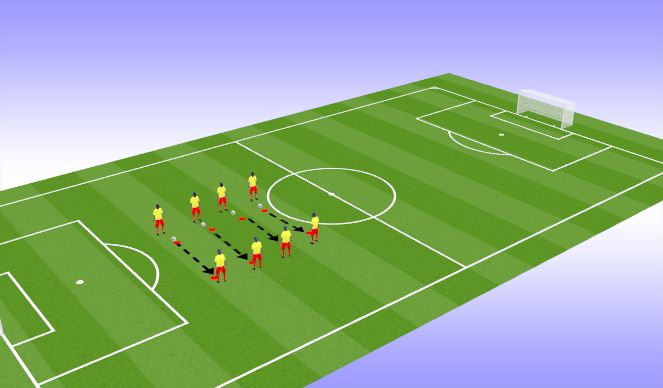 Football/Soccer Session Plan Drill (Colour): skill game 1 passing 