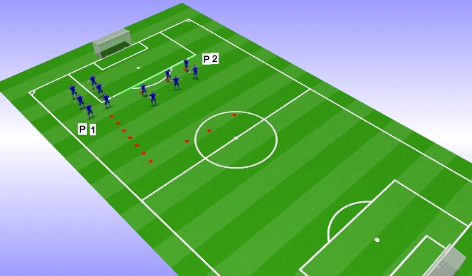 Football/Soccer Session Plan Drill (Colour): Technical warm-up