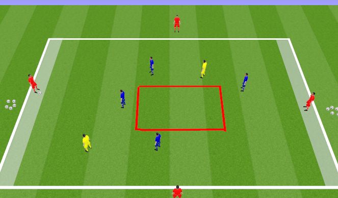 Football/Soccer Session Plan Drill (Colour): Playing Into Space