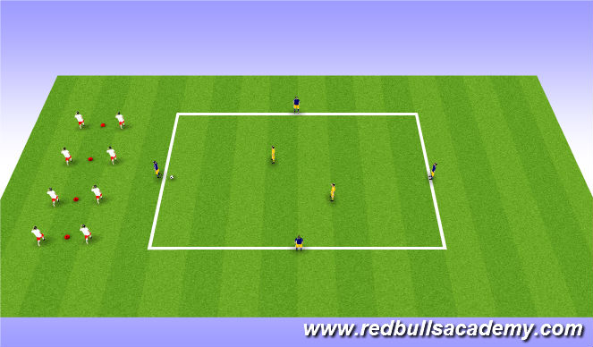 Football/Soccer Session Plan Drill (Colour): Warm-Up - SAQ & Rondo