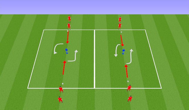 Football/Soccer Session Plan Drill (Colour): DRibbling