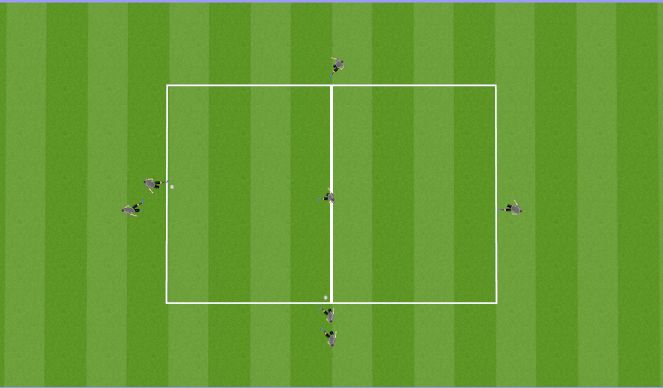 Football/Soccer Session Plan Drill (Colour): Short to long pass progression