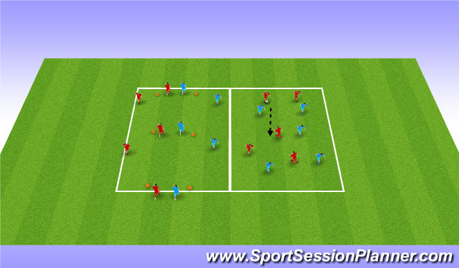 Football/Soccer Session Plan Drill (Colour): Warm Up