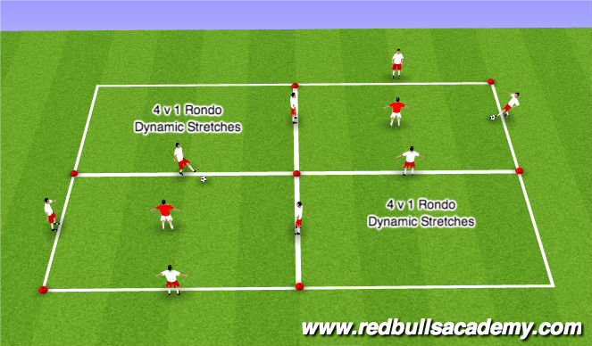 Football/Soccer Session Plan Drill (Colour): Warm-Up